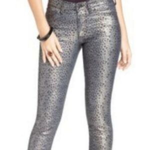 Silvery bronze Else leopard skinny jeans size 32